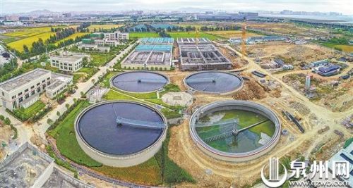 晉江市南港污水處理廠二期擴建工程部分設(shè)施開始投用